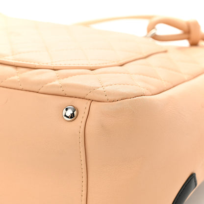 Chanel Calfskin Quilted Large Cambon Flap Beige Black Beige Black 12 of 14