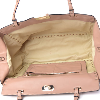 Valentino Garavani Vitello Medium Rockstud Tote Soft Noisette 5 of 12