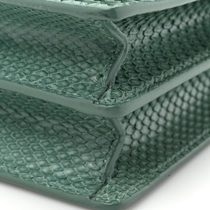 Saint Laurent Calfskin Snakeskin Small Monogram Sunset Sea Green 15 of 16