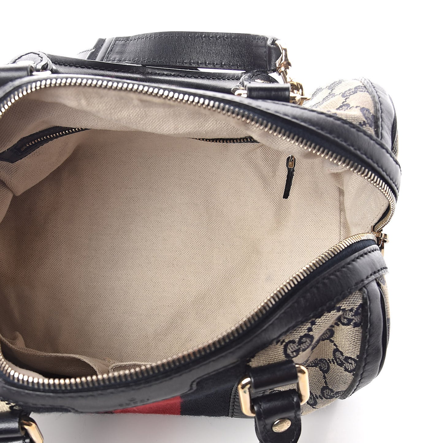Monogram Vintage Web Small Boston Navy