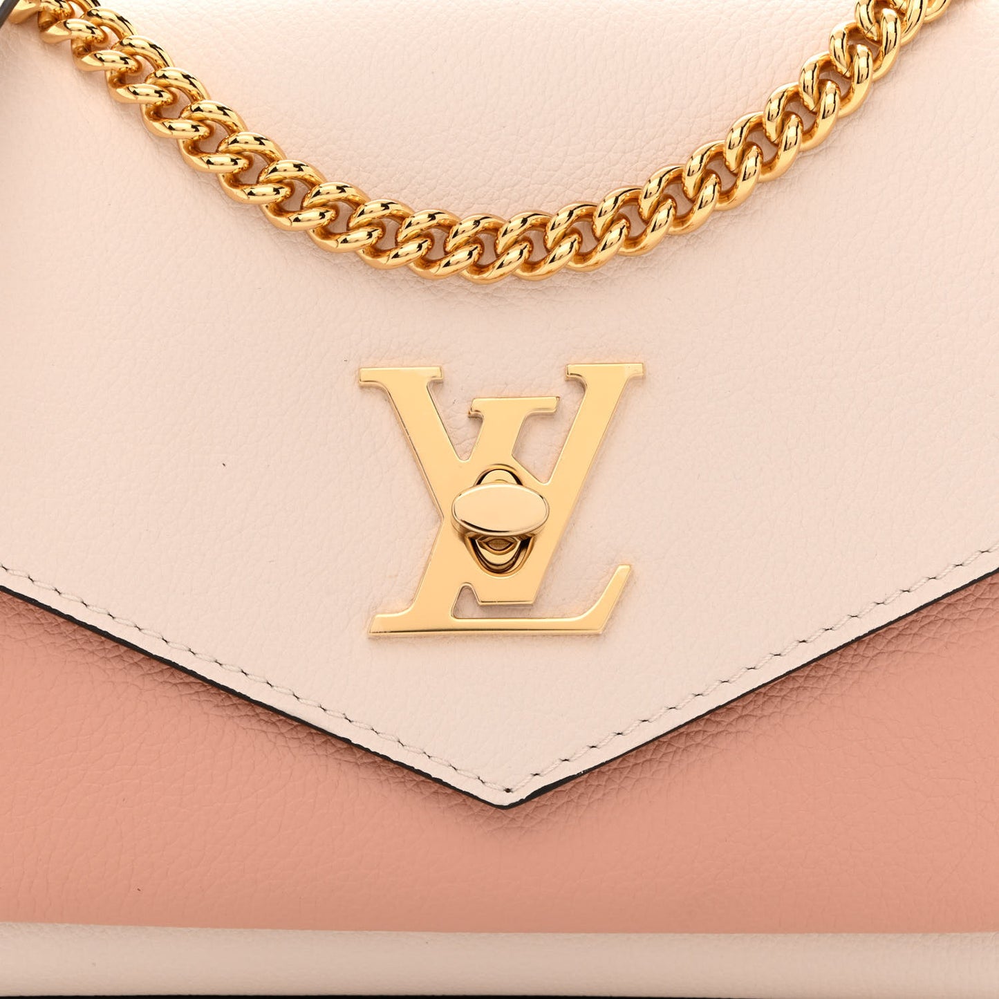 Soft Calfskin Mylockme Chain Bag BB Rose Trianon Quartz