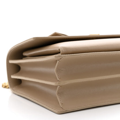 Saint Laurent Calfskin Medium Monogram Sunset Dark Beige 9 of 11
