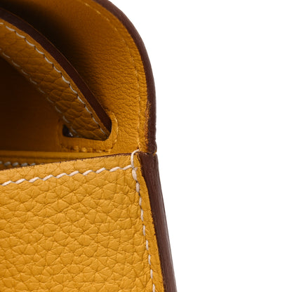 Hermes Taurillon Clemence Halzan 31 Jaune Ambre 13 of 16