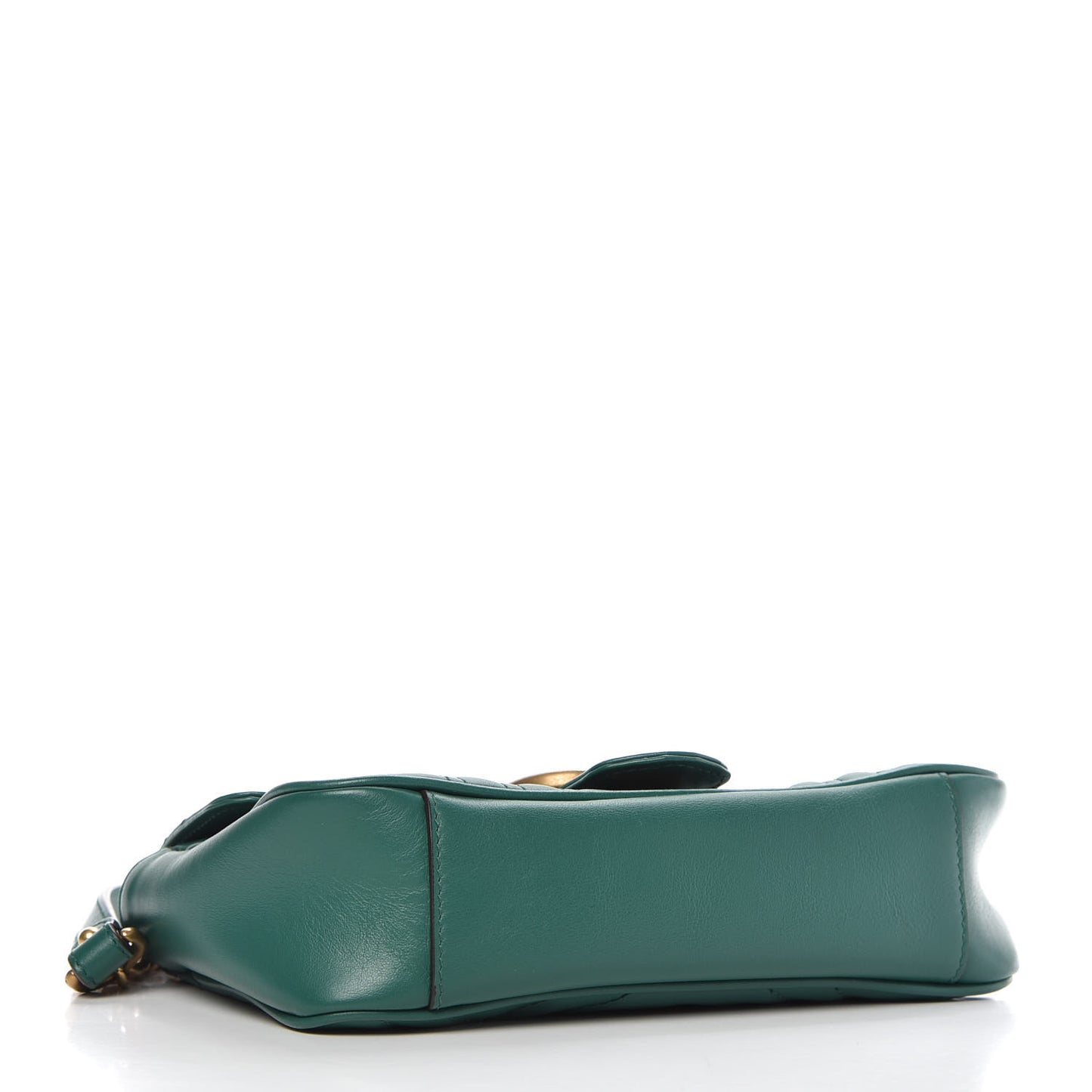 Calfskin Matelasse Mini GG Marmont Shoulder Bag Emerald Green