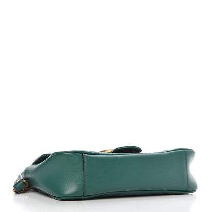 Gucci Calfskin Matelasse Mini GG Marmont Shoulder Bag Emerald Green 4 of 9