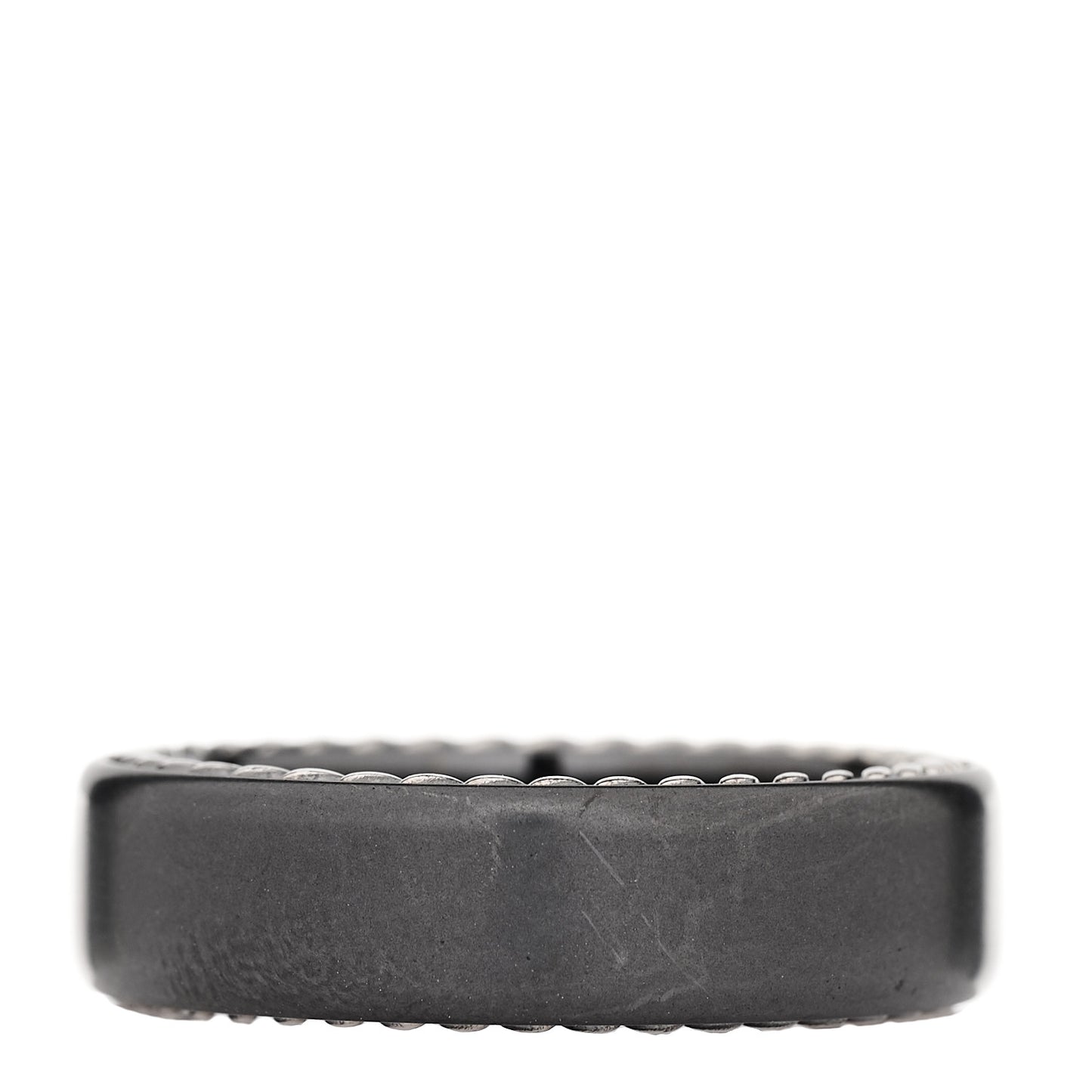 Black Titanium Sterling Silver 6mm Streamline Band Ring 57 8