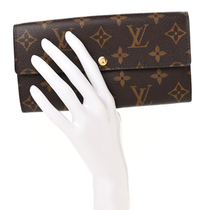 Louis Vuitton Monogram Fleuri Sarah Wallet Bright Green 2 of 9