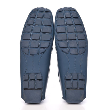 Louis Vuitton Calfskin Mens Monte Carlo Car Shoe Moccasin Loafers 9.5 Blue 5 of 14