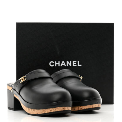 Chanel Calfskin CC Turn Lock Clogs 41 Black 9 of 9
