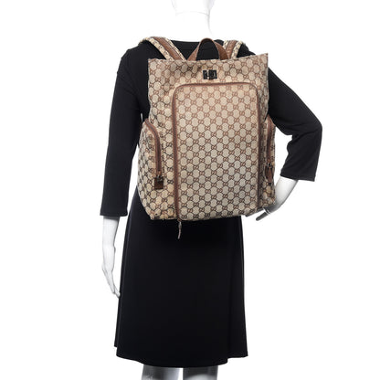 Gucci Monogram Backpack Diaper Bag Brown 2 of 22