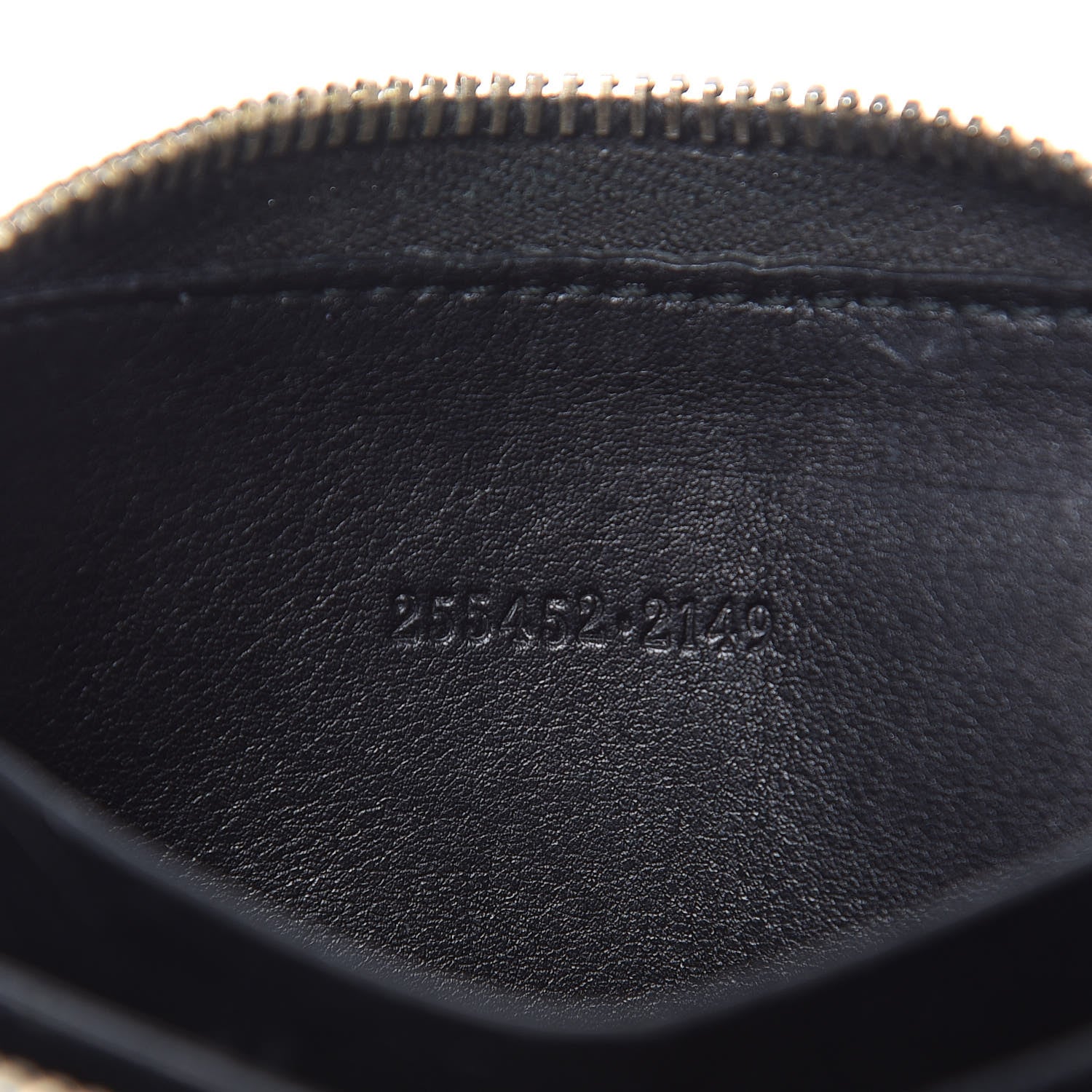 Gucci Guccissima Zip Around Card Case Black 7 of 14