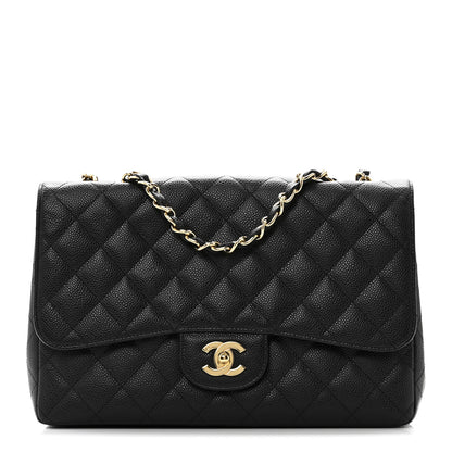 Chanel Caviar Quilted Jumbo Single Flap Black 1 of 11