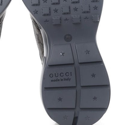 Gucci GG Supreme Monogram Apollo Calfskin Mens Rhyton Sneakers 6.5 Grey Black Graphite Grey 6 of 9