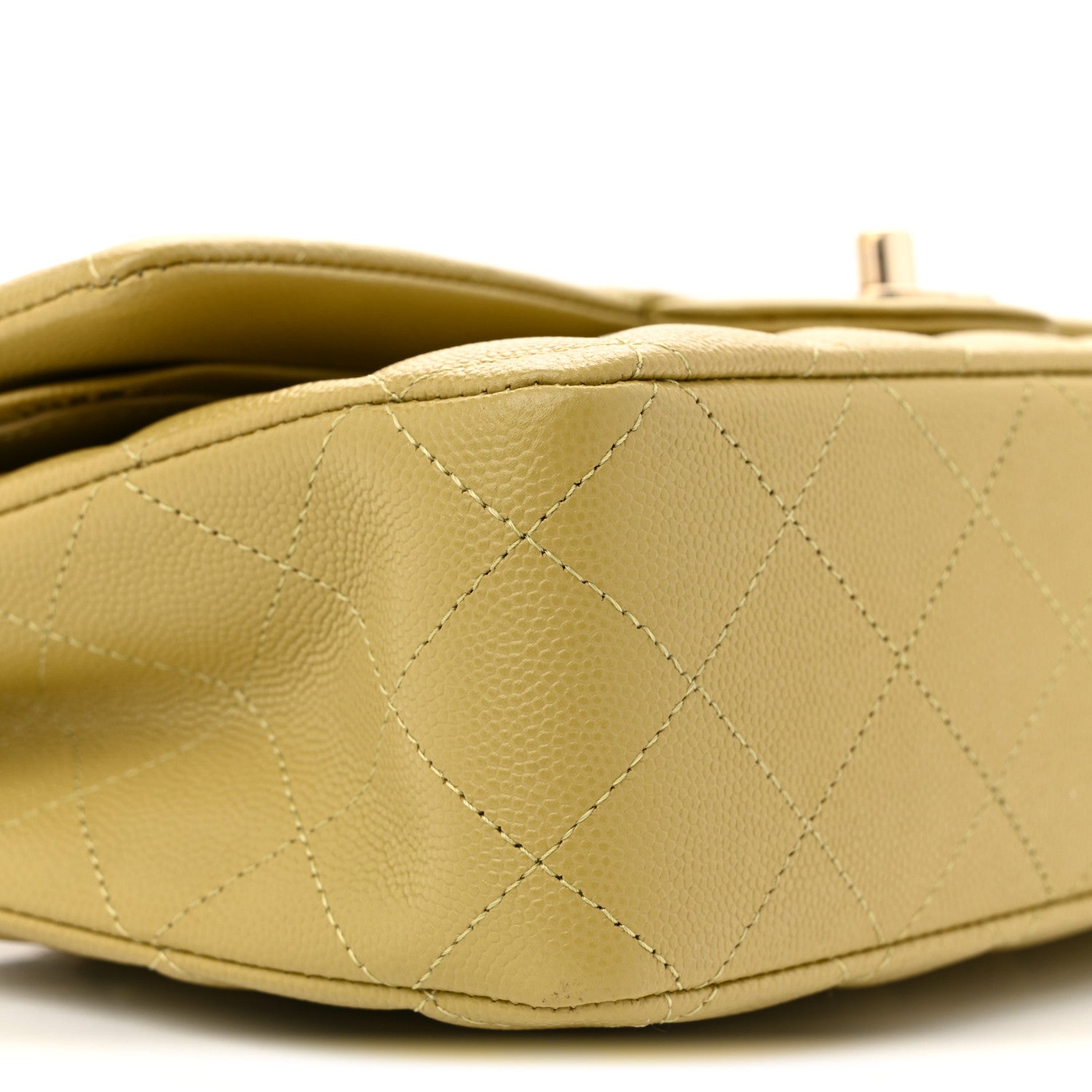 Chanel Caviar Quilted Medium Double Flap Light Green 9 of 12
