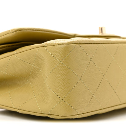 Chanel Caviar Quilted Medium Double Flap Light Green 9 of 12