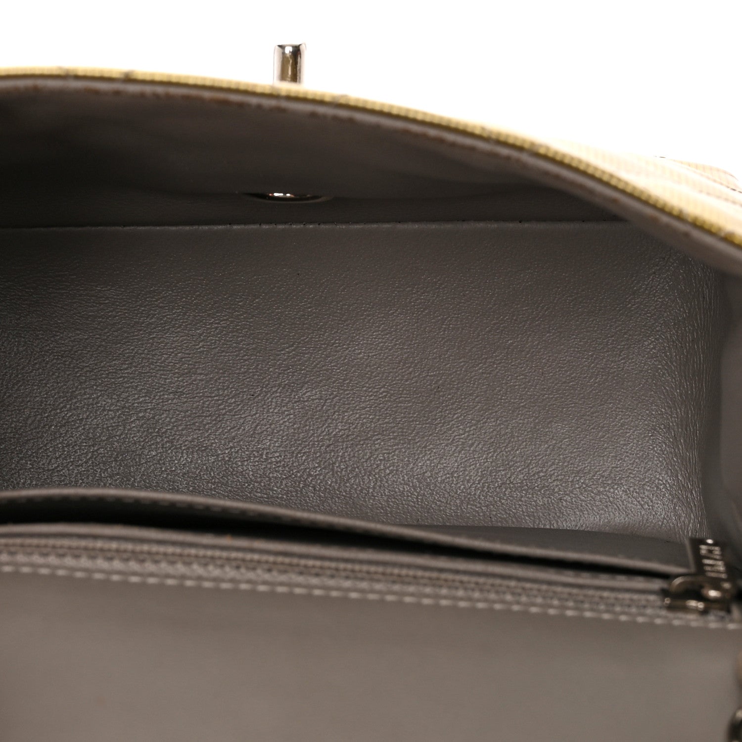 Chanel Striated Patent Quilted Mini Square Flap Beige 5 of 14