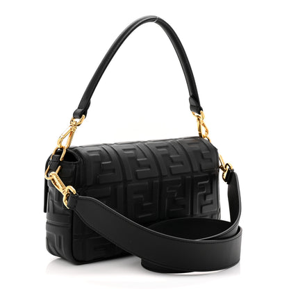 Fendi Nappa FF 1974 Embossed Baguette Black 3 of 11