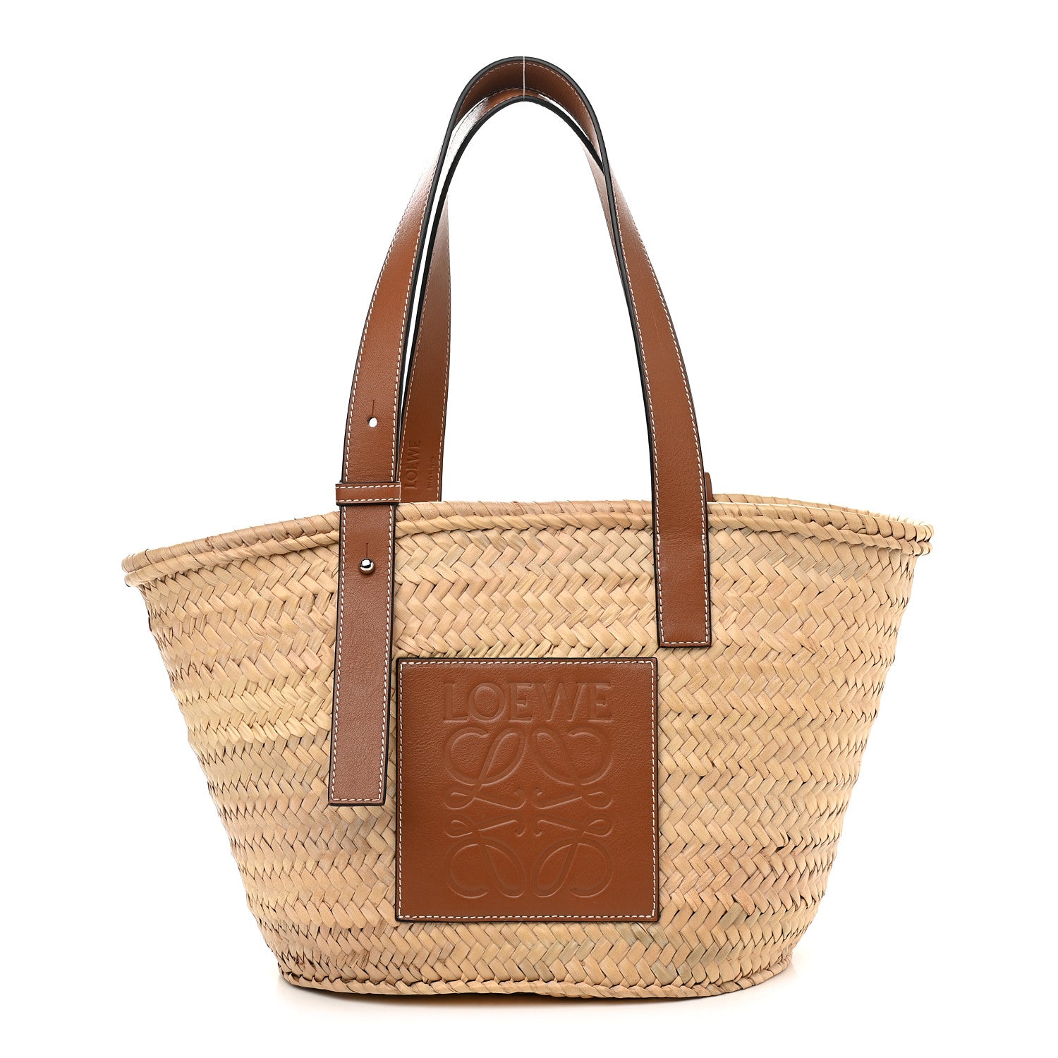 Loewe Raffia Basket Tote Bag Natural Tan 1 of 8