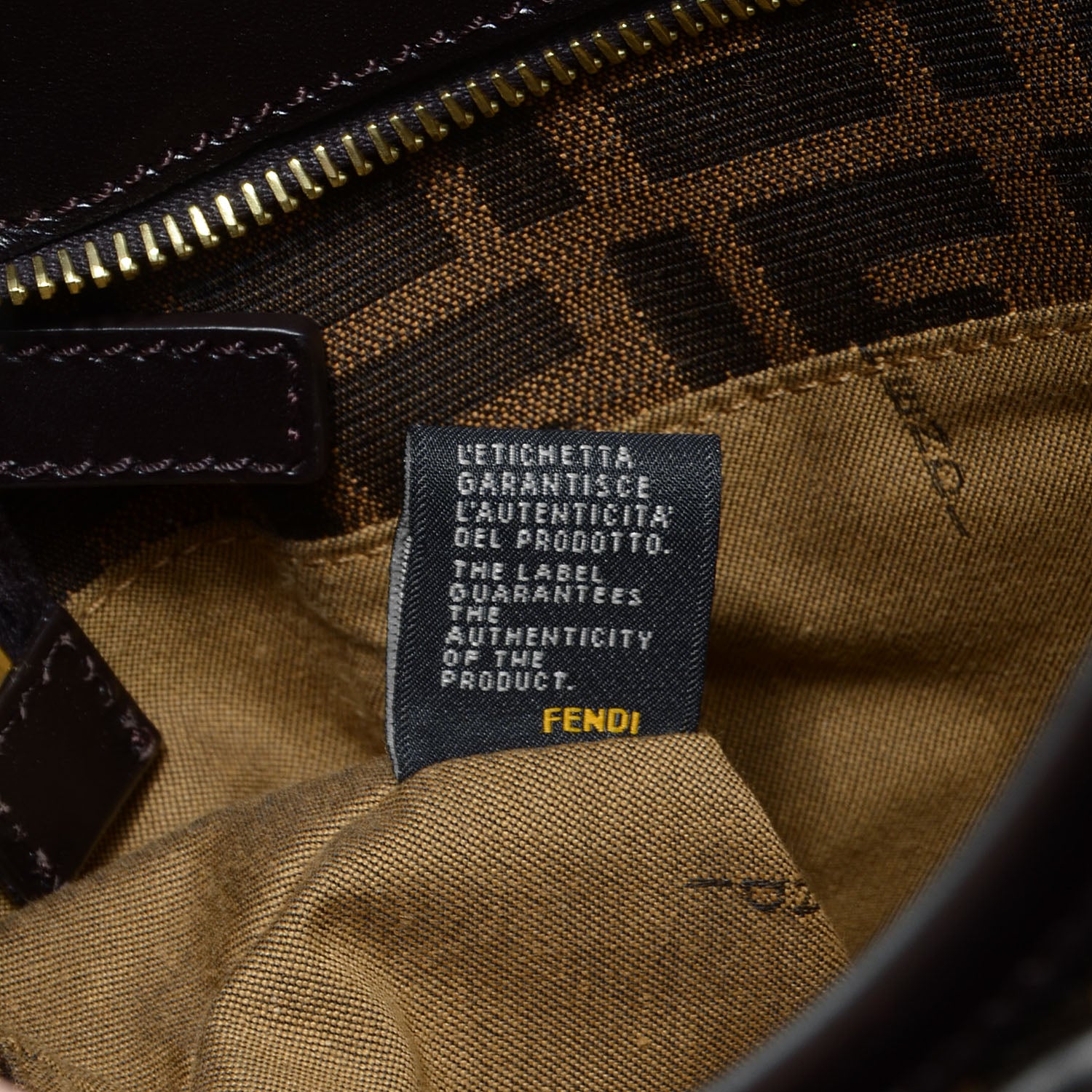 Fendi Zucca Small Chef Shopping Tote Tobacco Moro 8 of 10