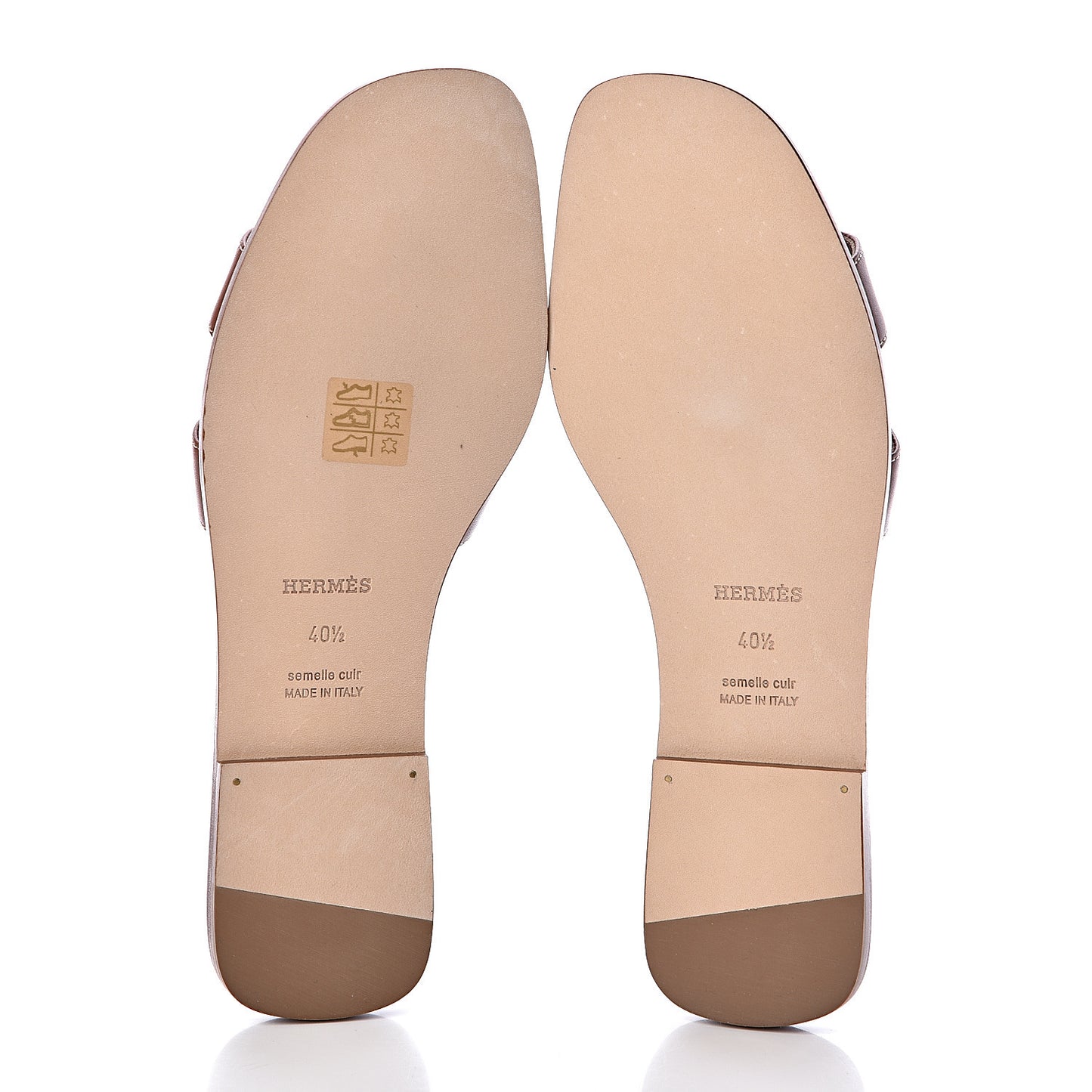 Box Calfskin Oran Sandals 40.5 Gold