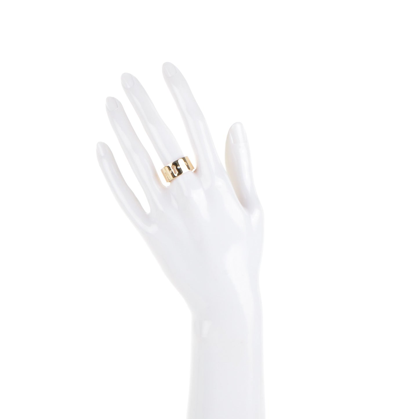 18K Yellow Gold Diamond Locks Ring 7.5