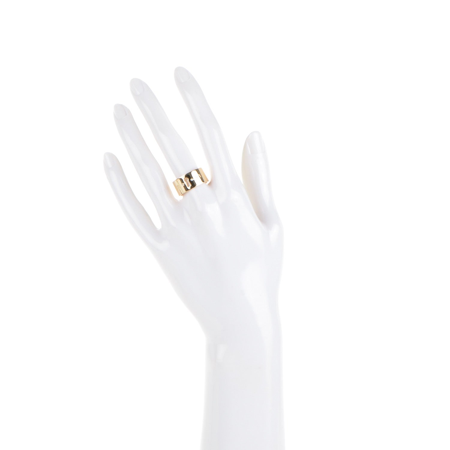 Tiffany 18K Yellow Gold Diamond Locks Ring 7.5 2 of 4