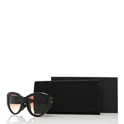 Chanel Acetate Butterfly Large CC Sunglasses 5492-A Black 8 of 8