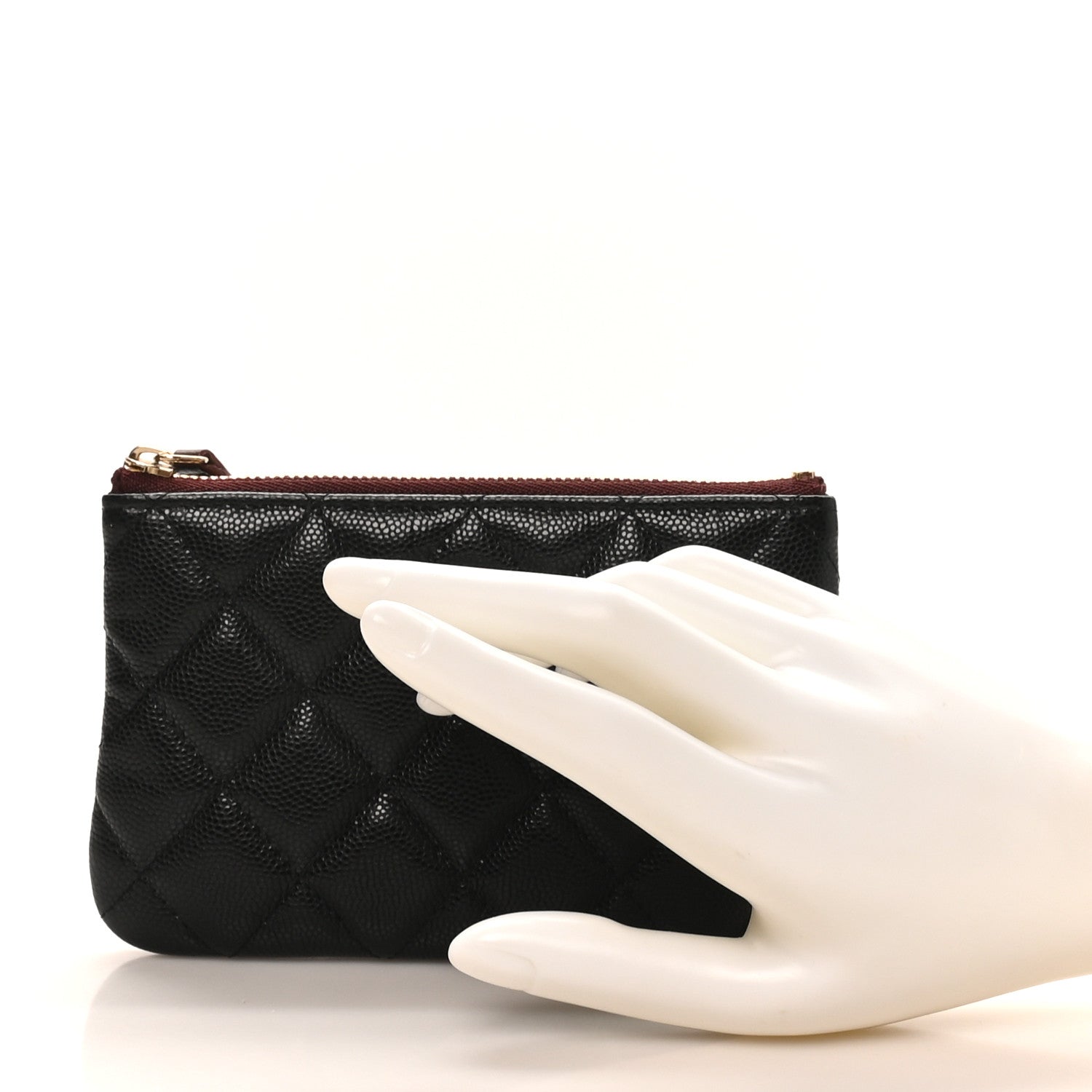Chanel Caviar Quilted Small Cosmetic Case Black 2 of 8