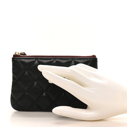Chanel Caviar Quilted Small Cosmetic Case Black 2 of 8
