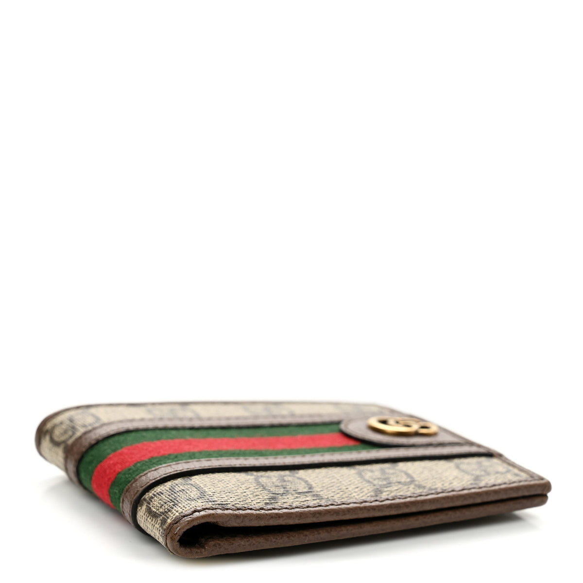 Gucci GG Supreme Monogram Web Mens Ophidia Bi-Fold Coin Wallet Beige New Acero 4 of 10