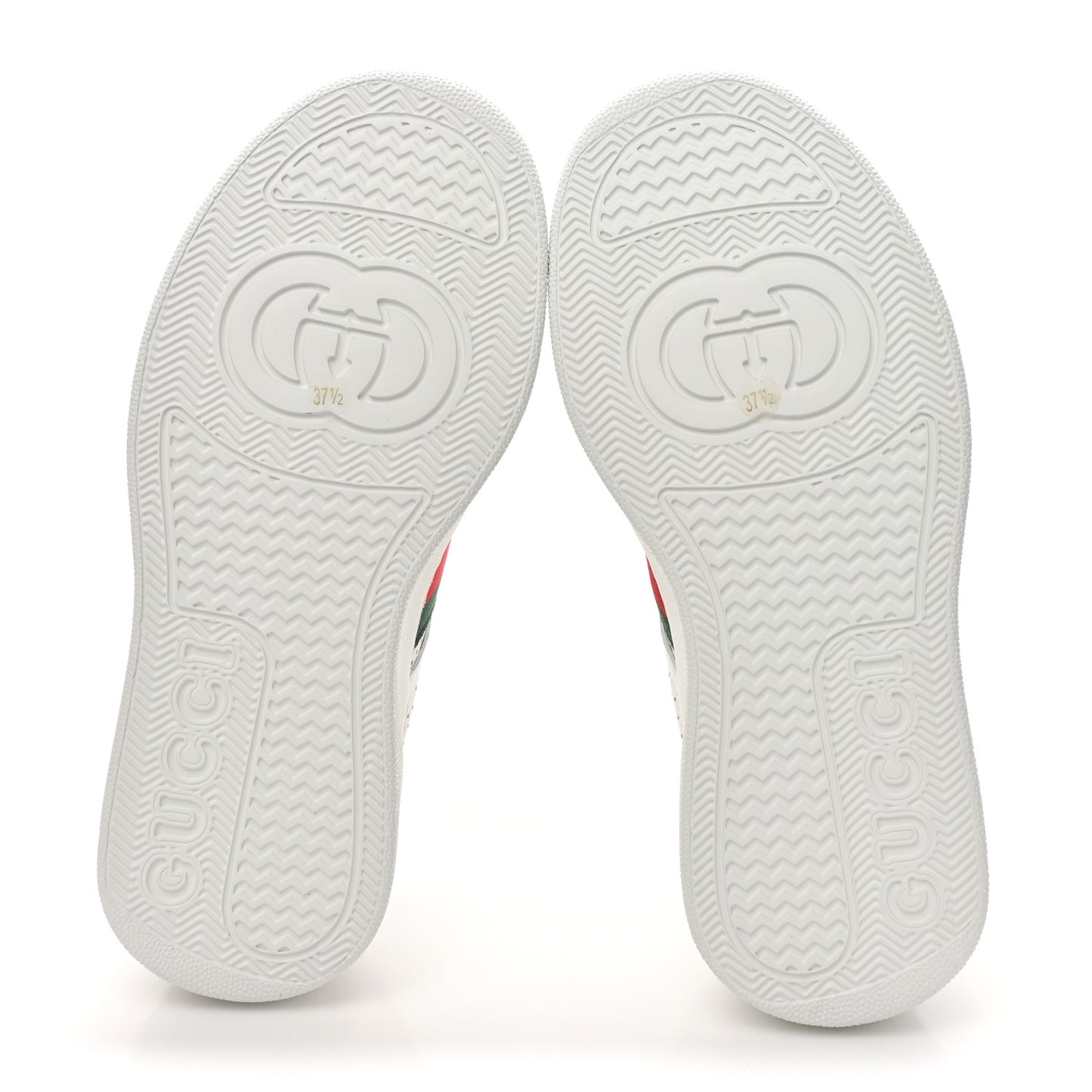 Calfskin Web Perforated Womens Platform 55mm Sneakers 37.5 White Bright Splash