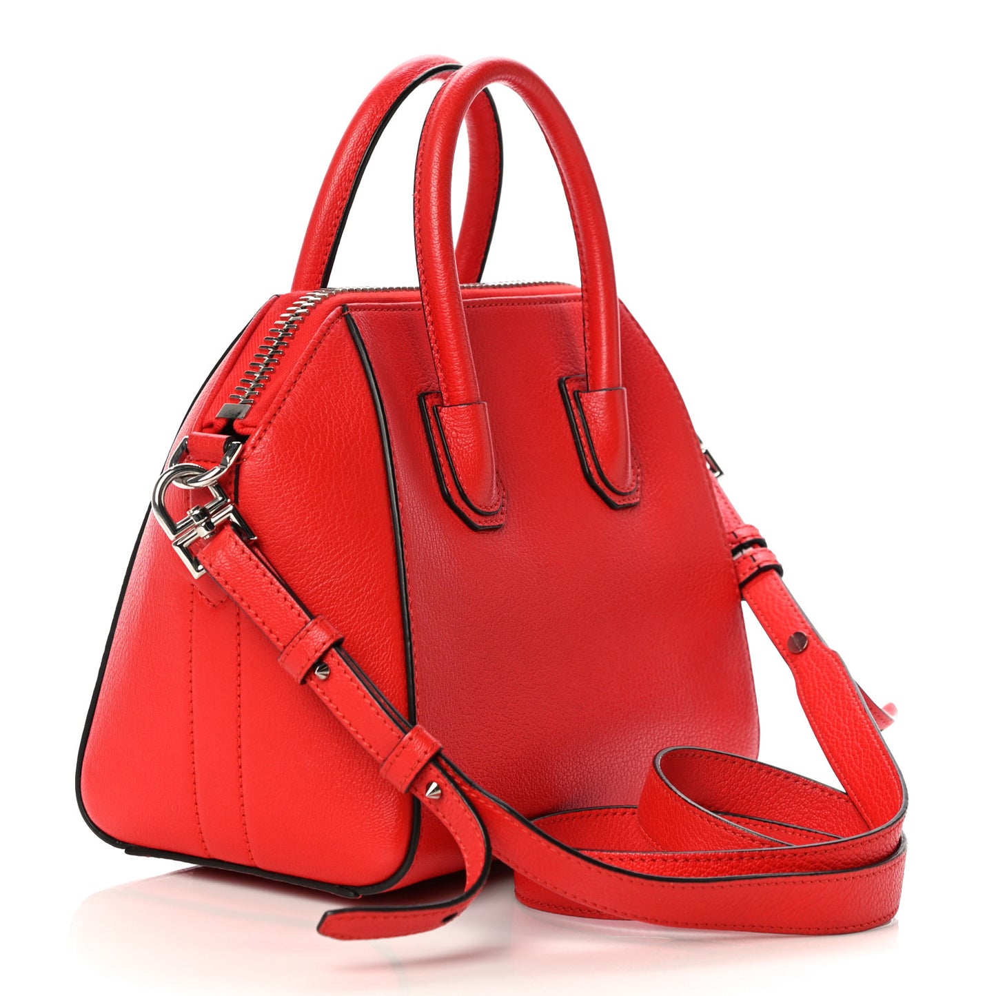 Sugar Goatskin Mini Antigona Pop Red