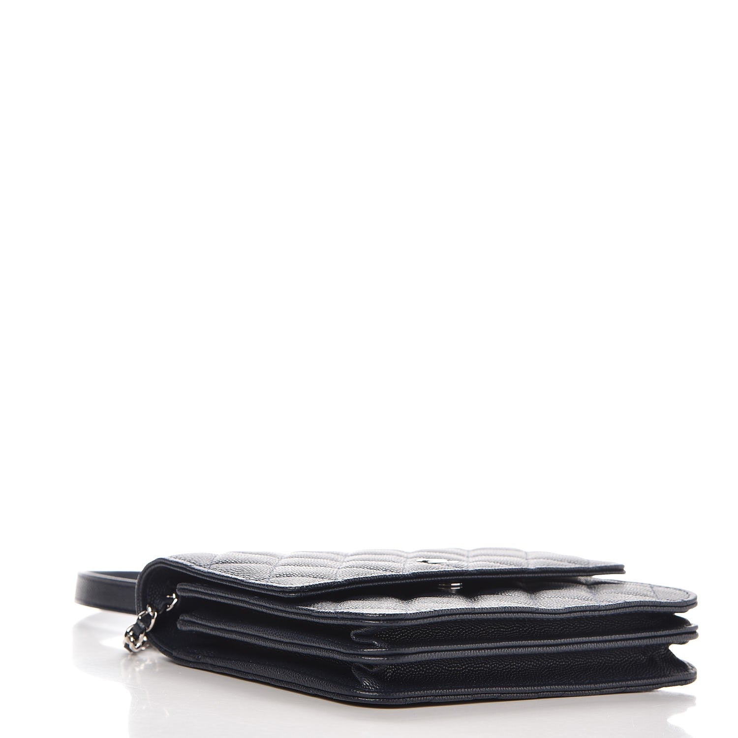 Chanel Caviar Quilted Square Wallet On Chain WOC Navy 4 of 9