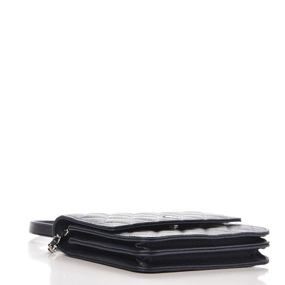 Chanel Caviar Quilted Square Wallet On Chain WOC Navy 4 of 9