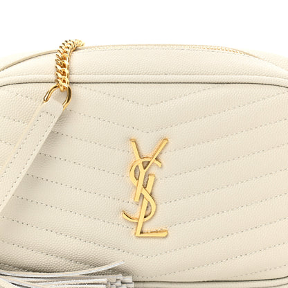 Saint Laurent Grain De Poudre Matelasse Monogram Mini Lou Camera Bag Crema Soft 7 of 12