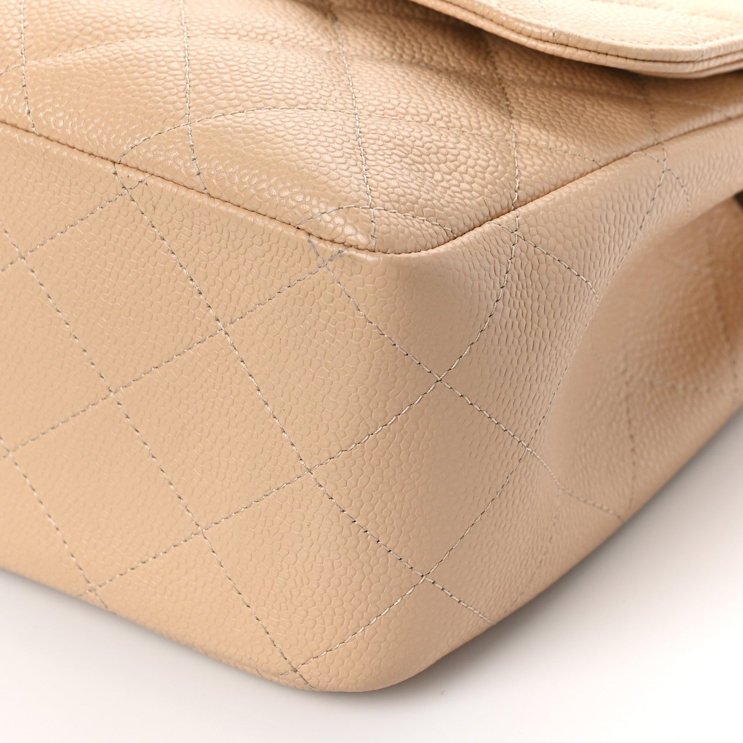 Chanel Caviar Quilted Jumbo Double Flap Beige Clair 9 of 10