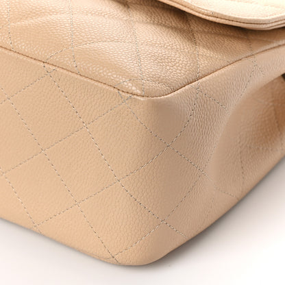 Chanel Caviar Quilted Jumbo Double Flap Beige Clair 9 of 10