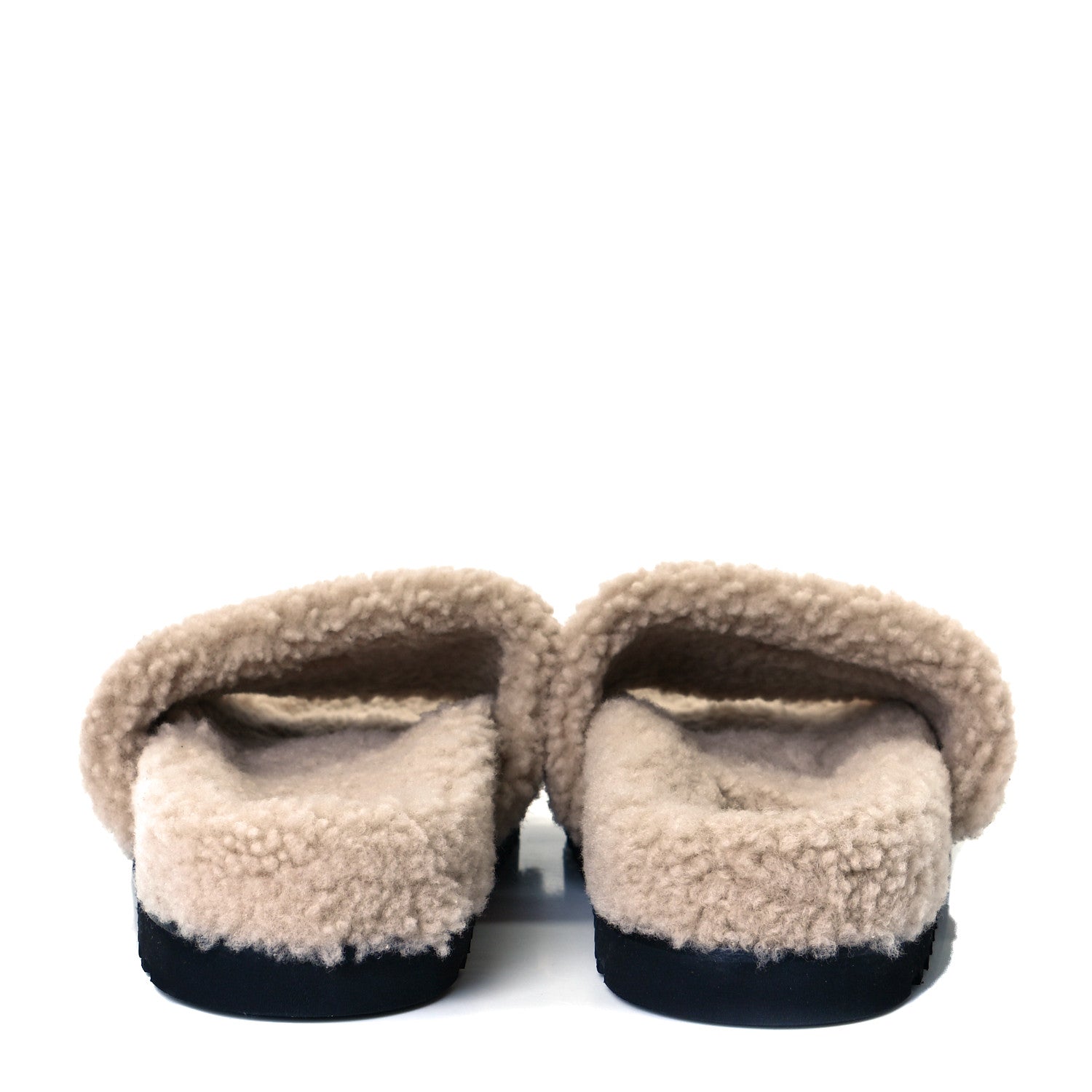 Louis Vuitton Shearling Calfskin Paseo Flat Comfort Mule 38 Beige 5 of 10