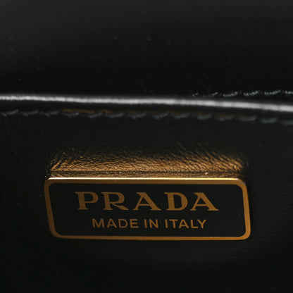 Prada Jacquard Saffiano Triangolo Symbole Embroidered Micro Tote Black Corda 6 of 8