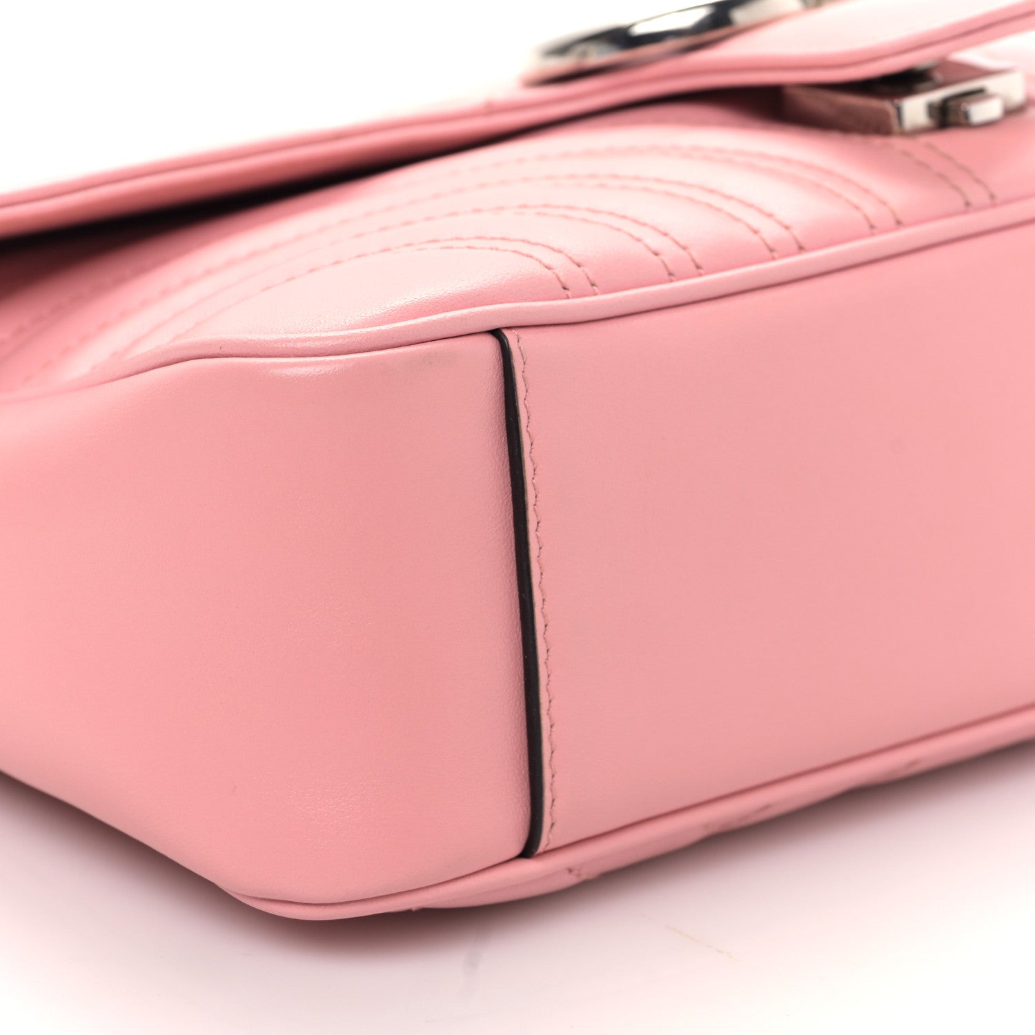 Gucci Calfskin Matelasse Small GG Marmont Shoulder Bag Wild Rose 8 of 9
