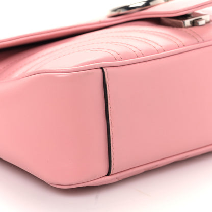 Gucci Calfskin Matelasse Small GG Marmont Shoulder Bag Wild Rose 8 of 9