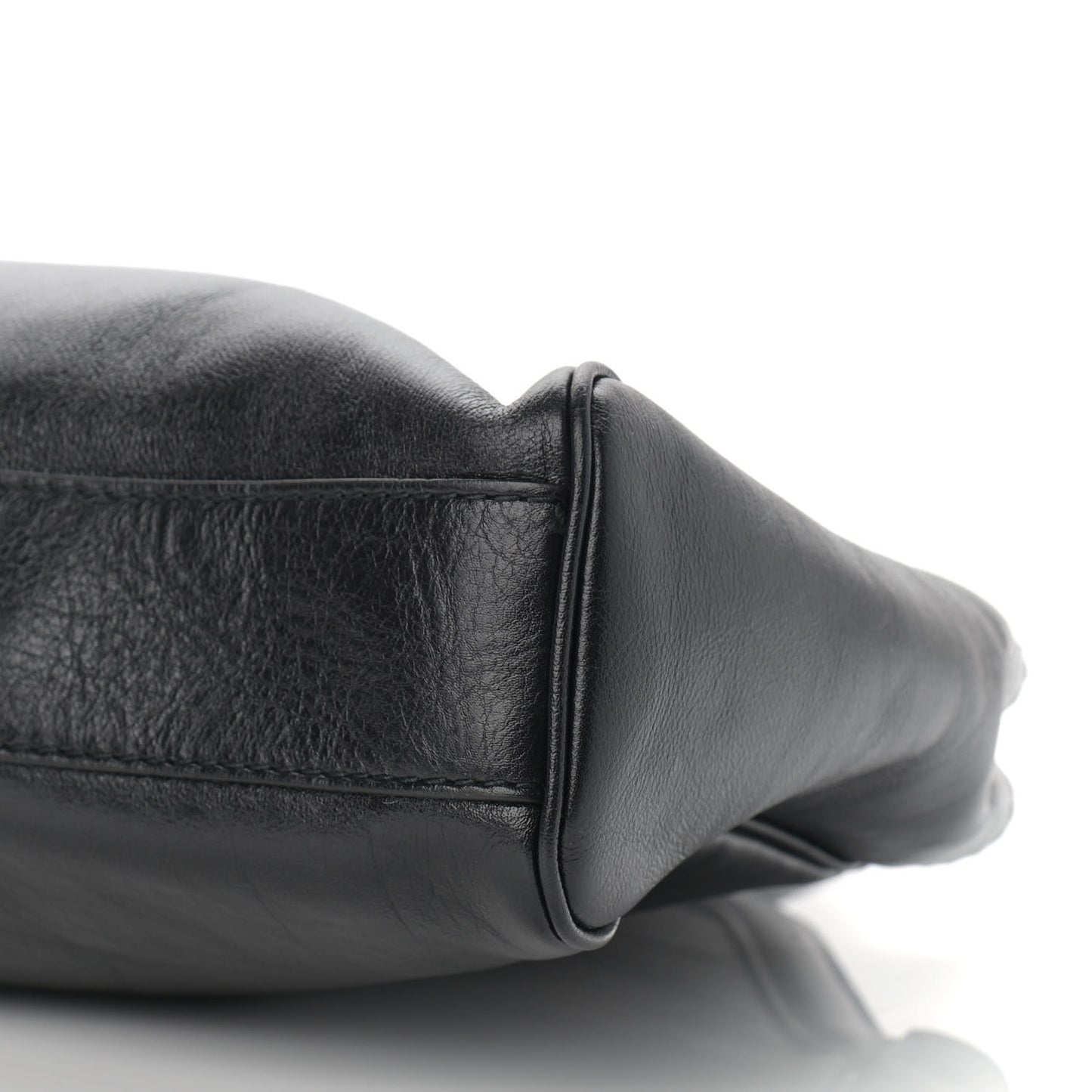 Calfskin Large Re(Belle) Top Handle Bag Black