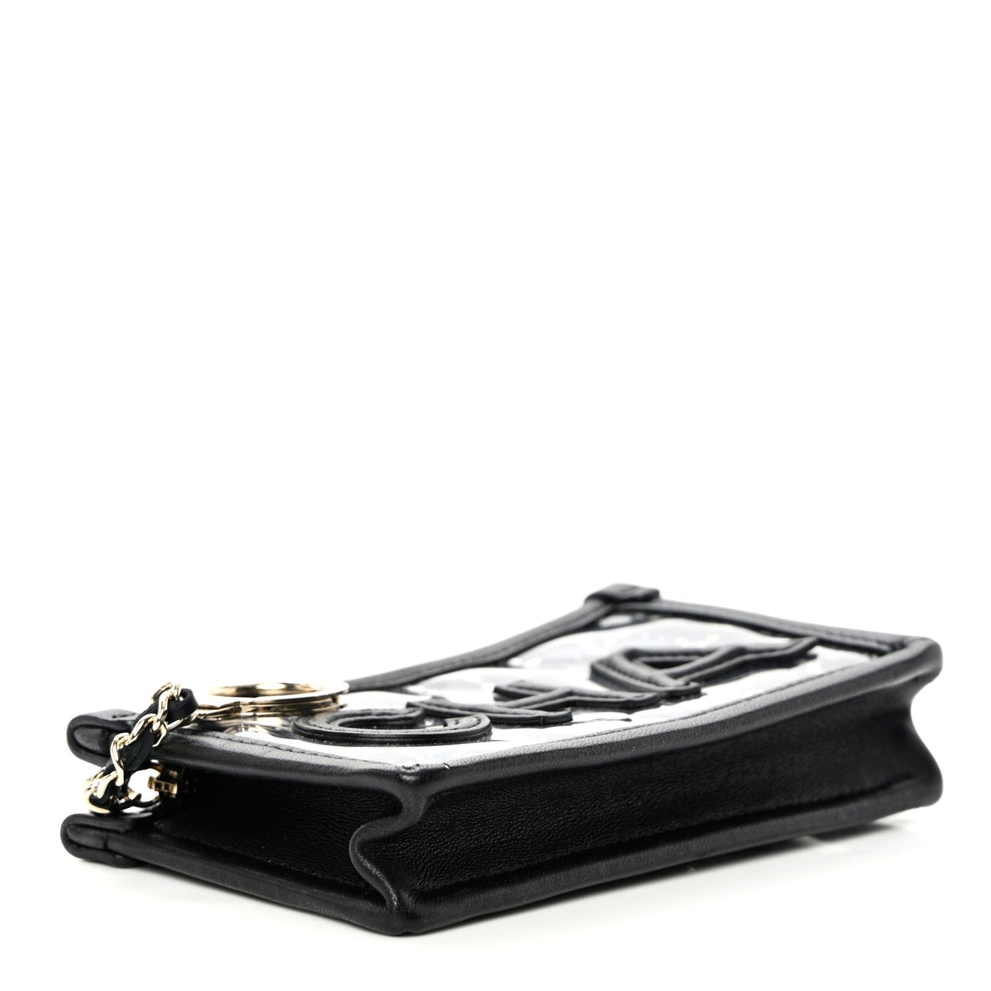 Tweed PVC Lambskin Key Pouch Black