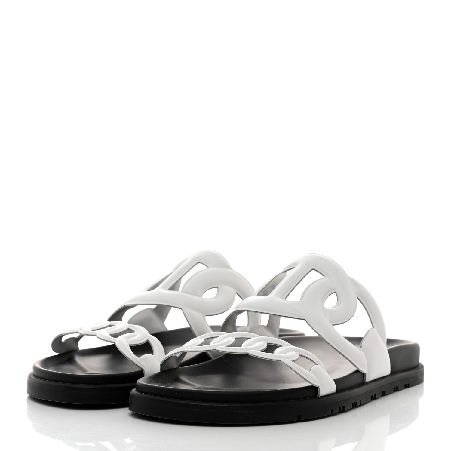 Hermes Nappa Womens Extra Sandals 39 White 3 of 9