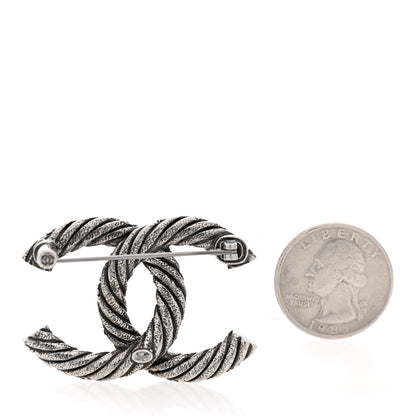 Chanel Ruthenium Twisted CC Brooch 2 of 3
