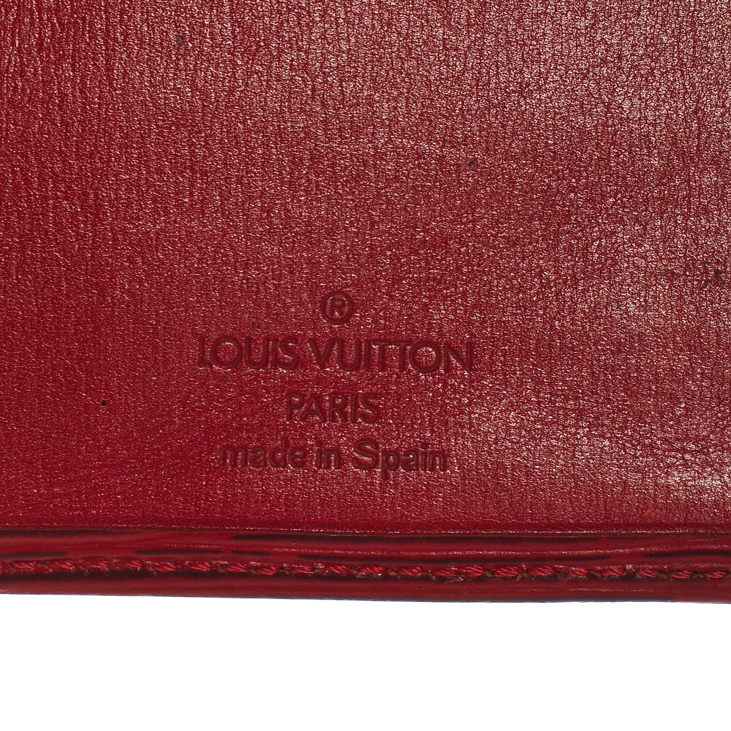Epi Checkbook Organizer Wallet Castillan Red