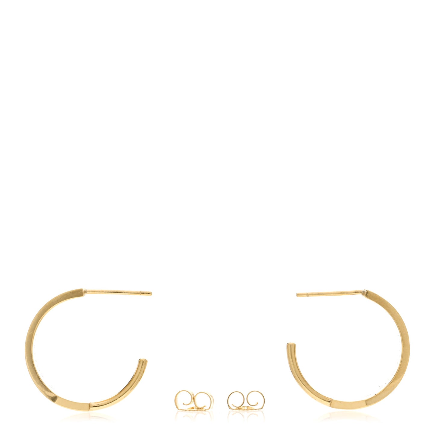 18K Yellow Gold Wide Ellen Hoop Earrings