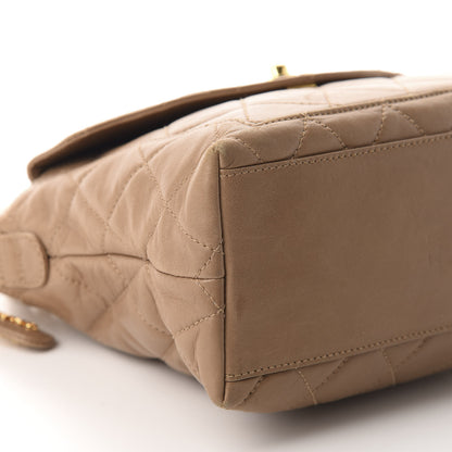 Chanel Lambskin Quilted Flap Shoulder Bag Beige 6 of 10