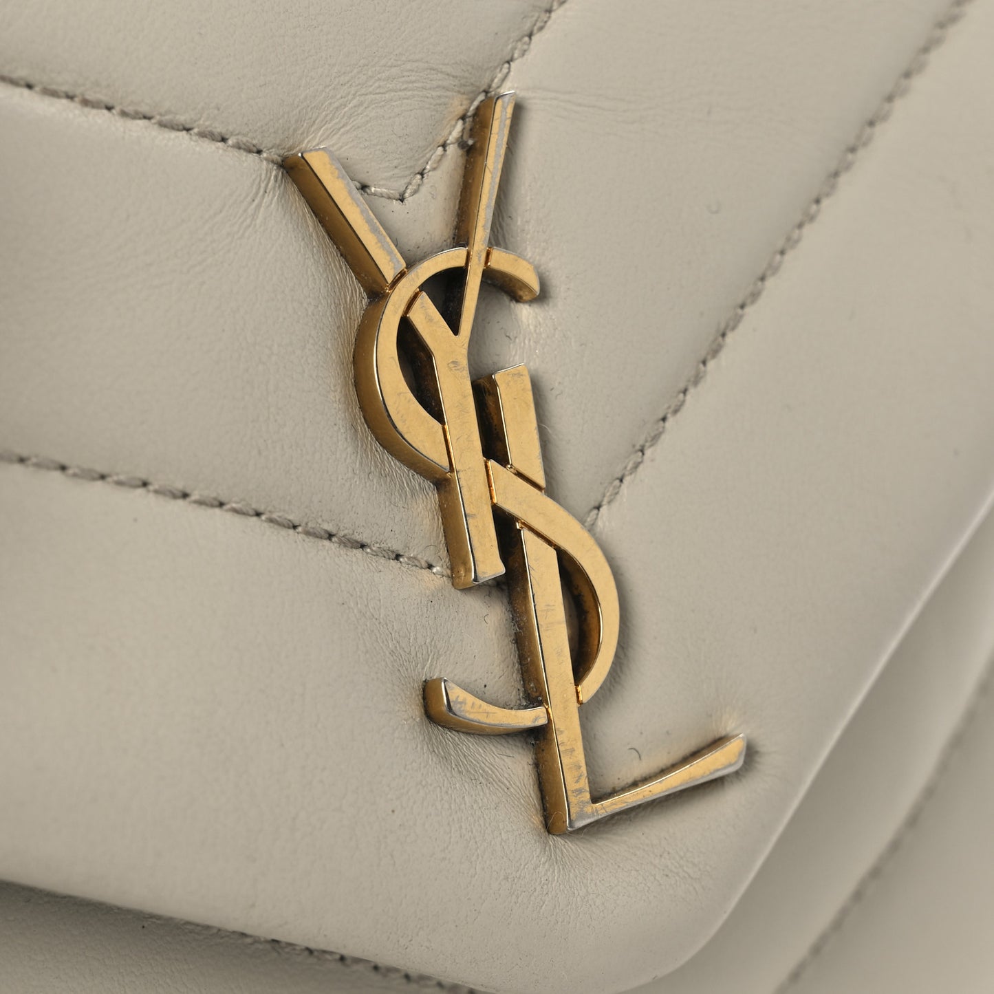 Calfskin Y Quilted Monogram Toy Loulou Crossbody Bag Crema Soft