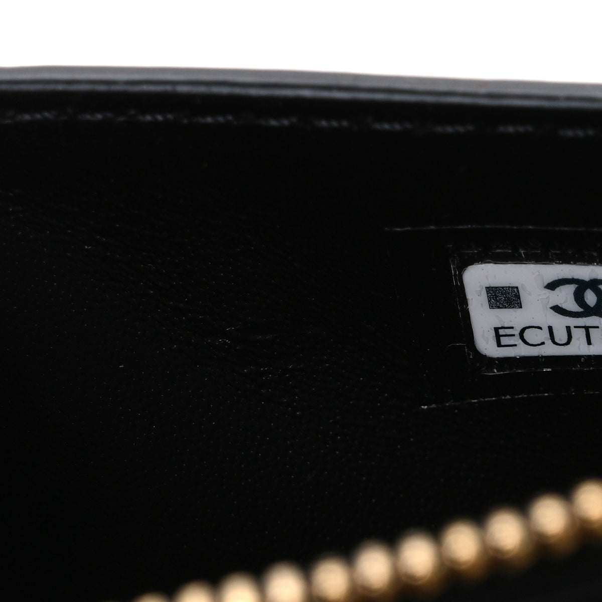 Chanel Lizard Embossed Long Zipped Wallet Black 7 of 8